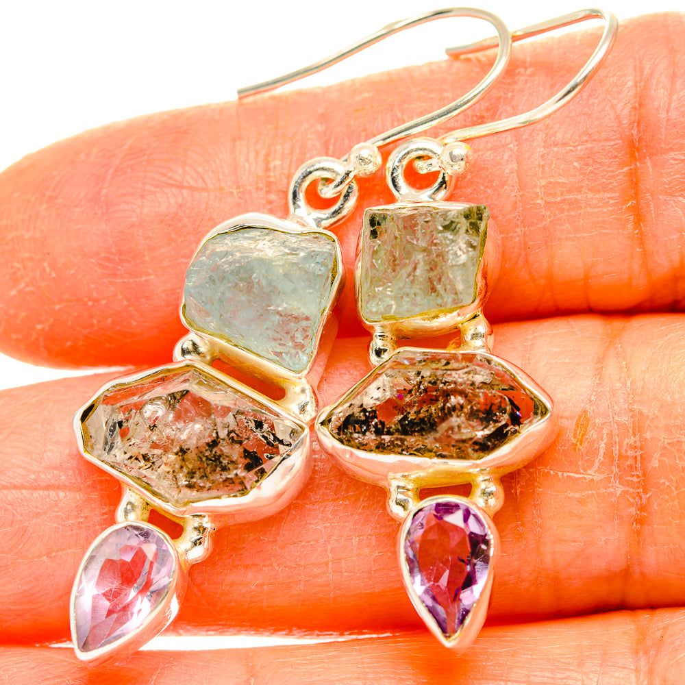 Herkimer Diamond Earrings handcrafted by Anasilvercos - EARR429504
