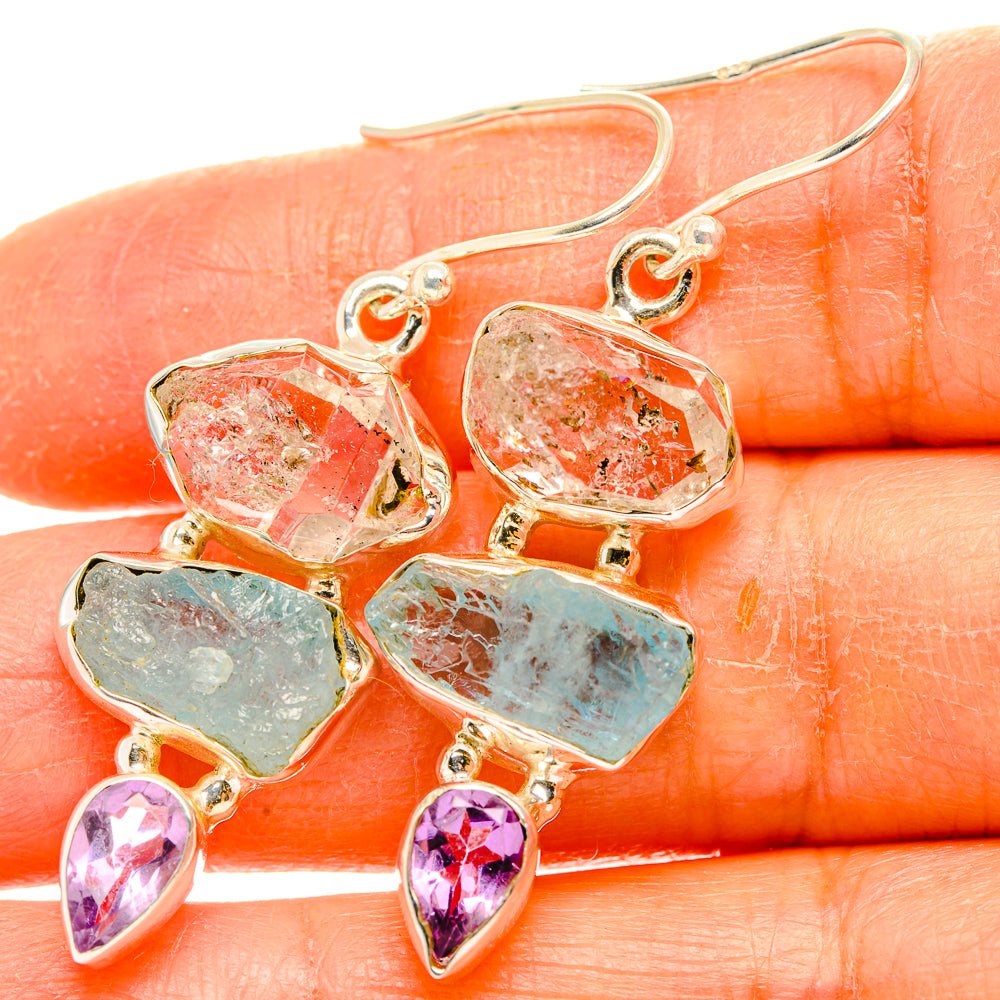 Herkimer Diamond Earrings handcrafted by Anasilvercos - EARR429506