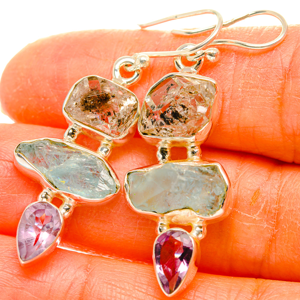Herkimer Diamond Earrings handcrafted by Anasilvercos - EARR429508