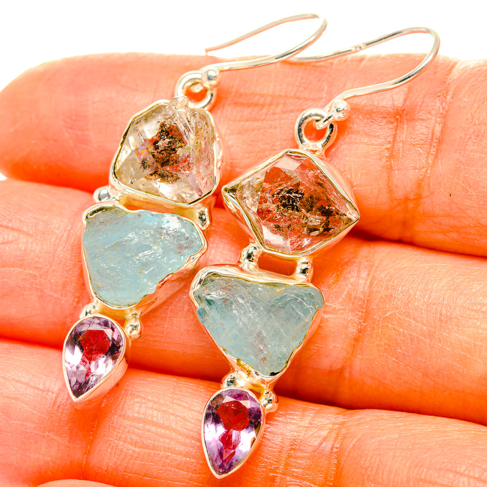 Herkimer Diamond Earrings handcrafted by Anasilvercos - EARR429517
