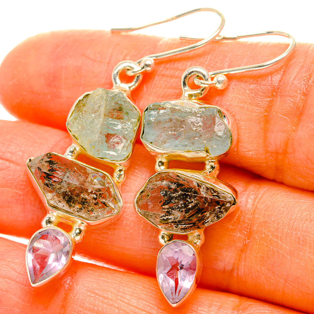 Herkimer Diamond Earrings handcrafted by Anasilvercos - EARR429521