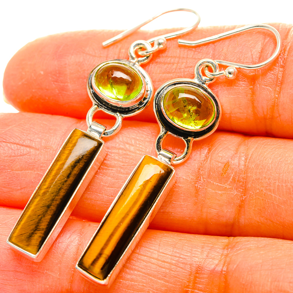 Tiger Eye Earrings handcrafted by Anasilvercos - EARR429522
