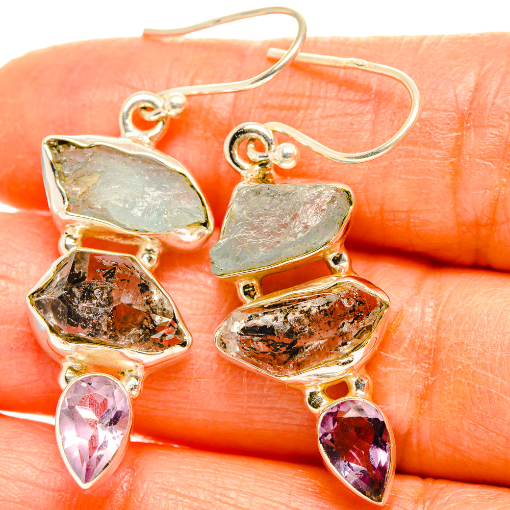 Herkimer Diamond Earrings handcrafted by Anasilvercos - EARR429524