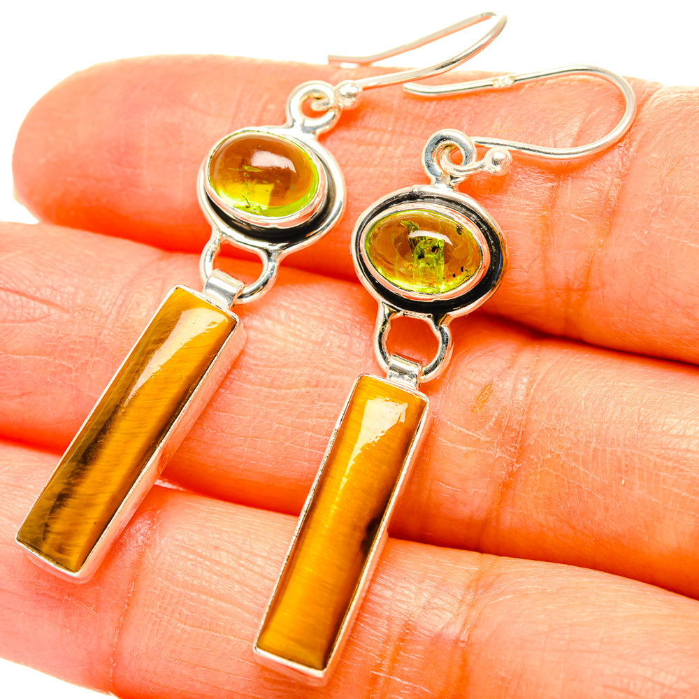 Tiger Eye Earrings handcrafted by Anasilvercos - EARR429526