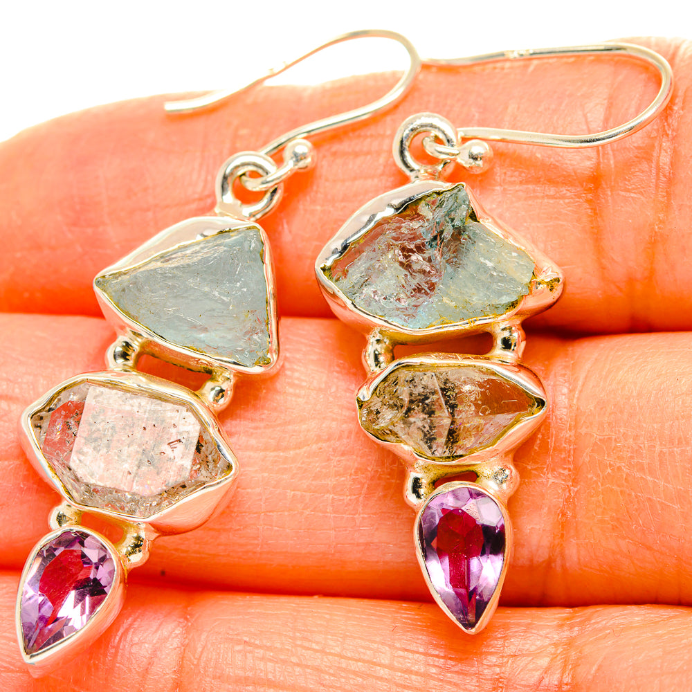 Herkimer Diamond Earrings handcrafted by Anasilvercos - EARR429531