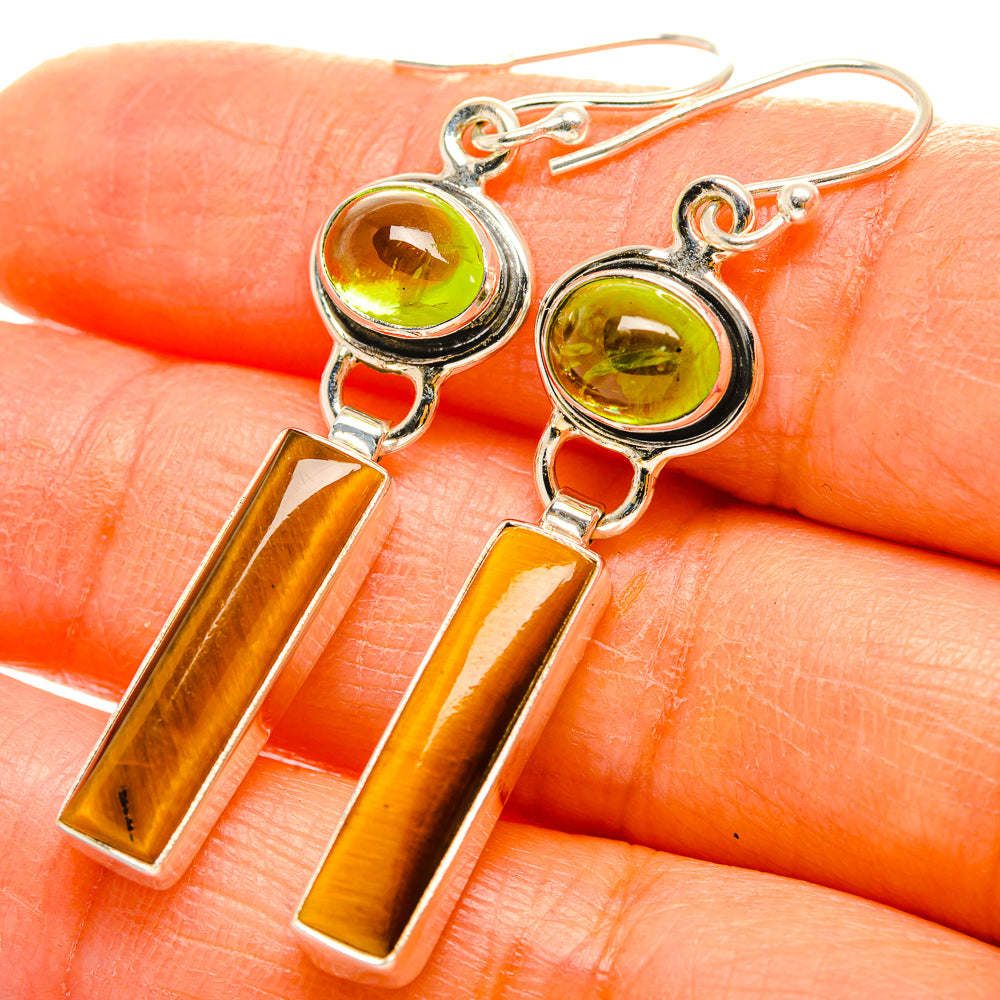 Tiger Eye Earrings handcrafted by Anasilvercos - EARR429533