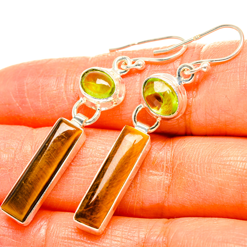 Tiger Eye Earrings handcrafted by Anasilvercos - EARR429538