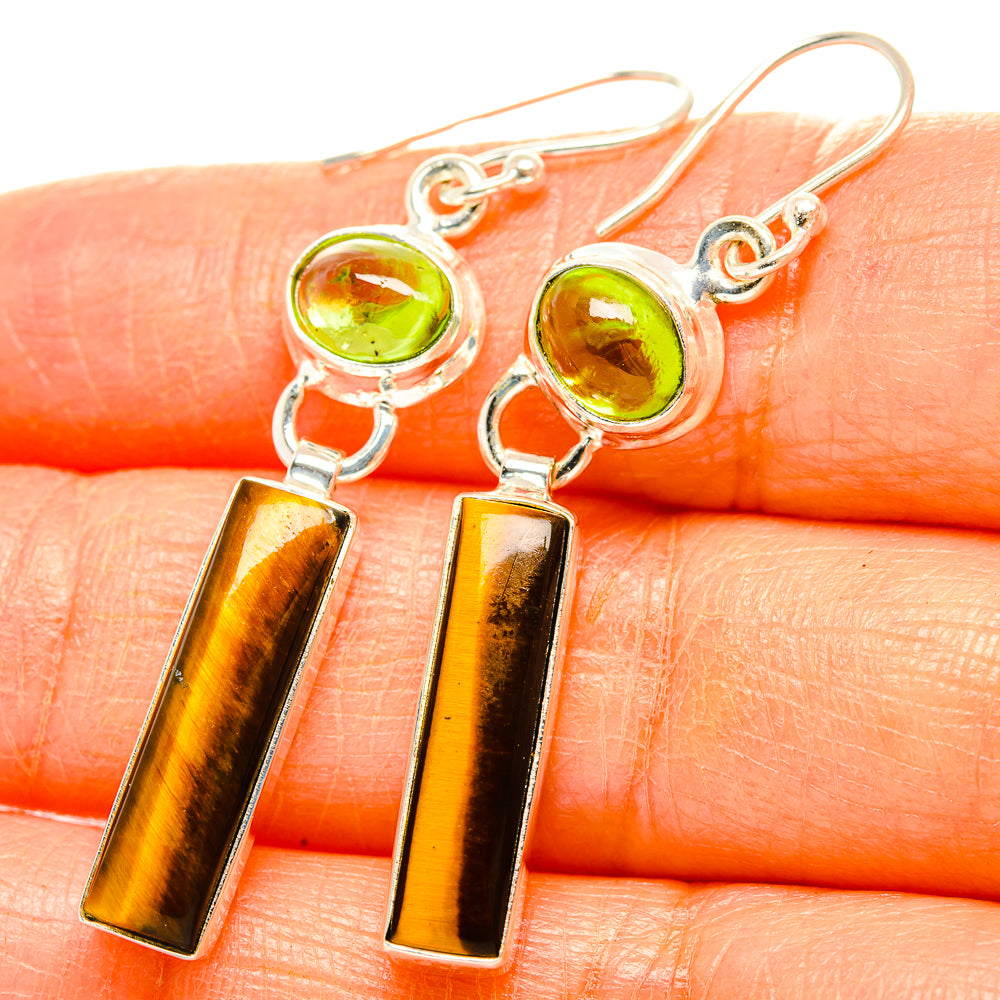 Tiger Eye Earrings handcrafted by Anasilvercos - EARR429544