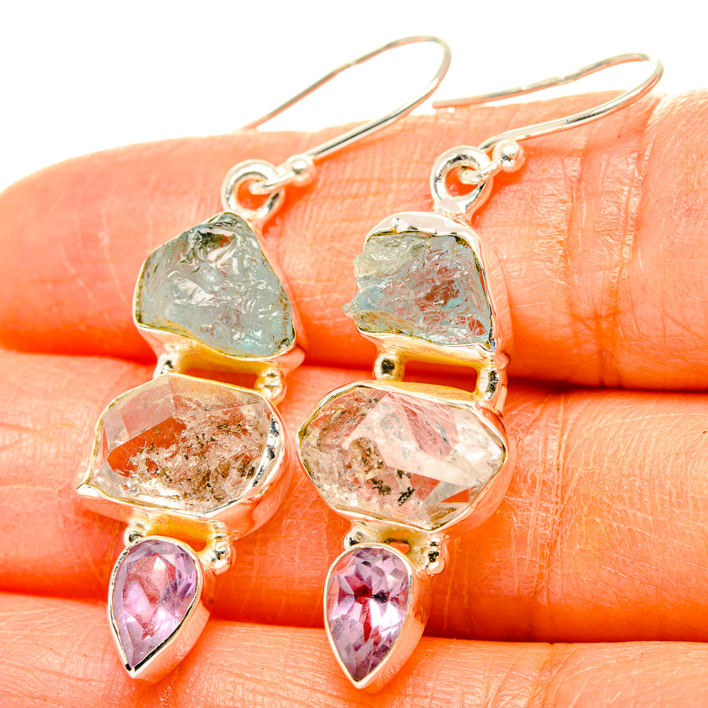 Herkimer Diamond Earrings handcrafted by Anasilvercos - EARR429547