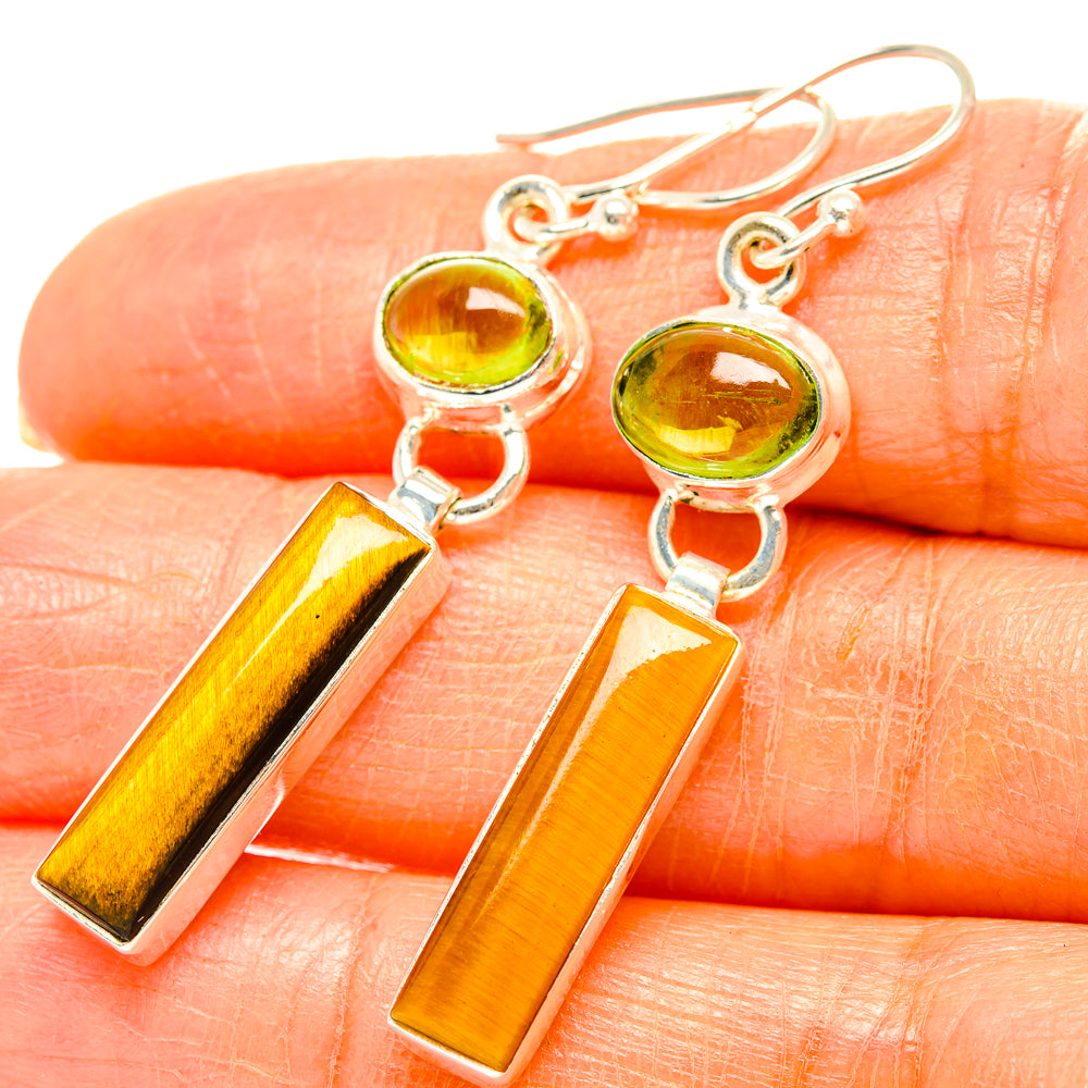 Tiger Eye Earrings handcrafted by Anasilvercos - EARR429548