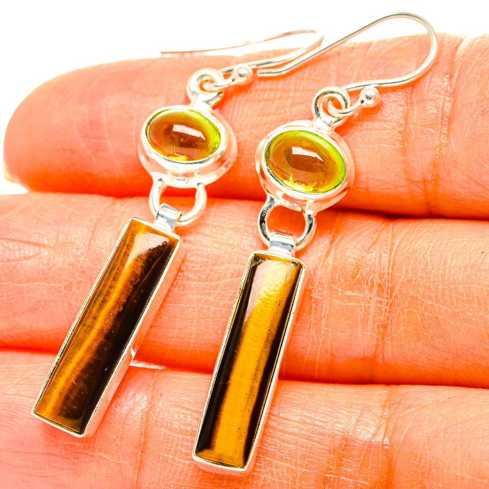 Tiger Eye Earrings handcrafted by Anasilvercos - EARR429550