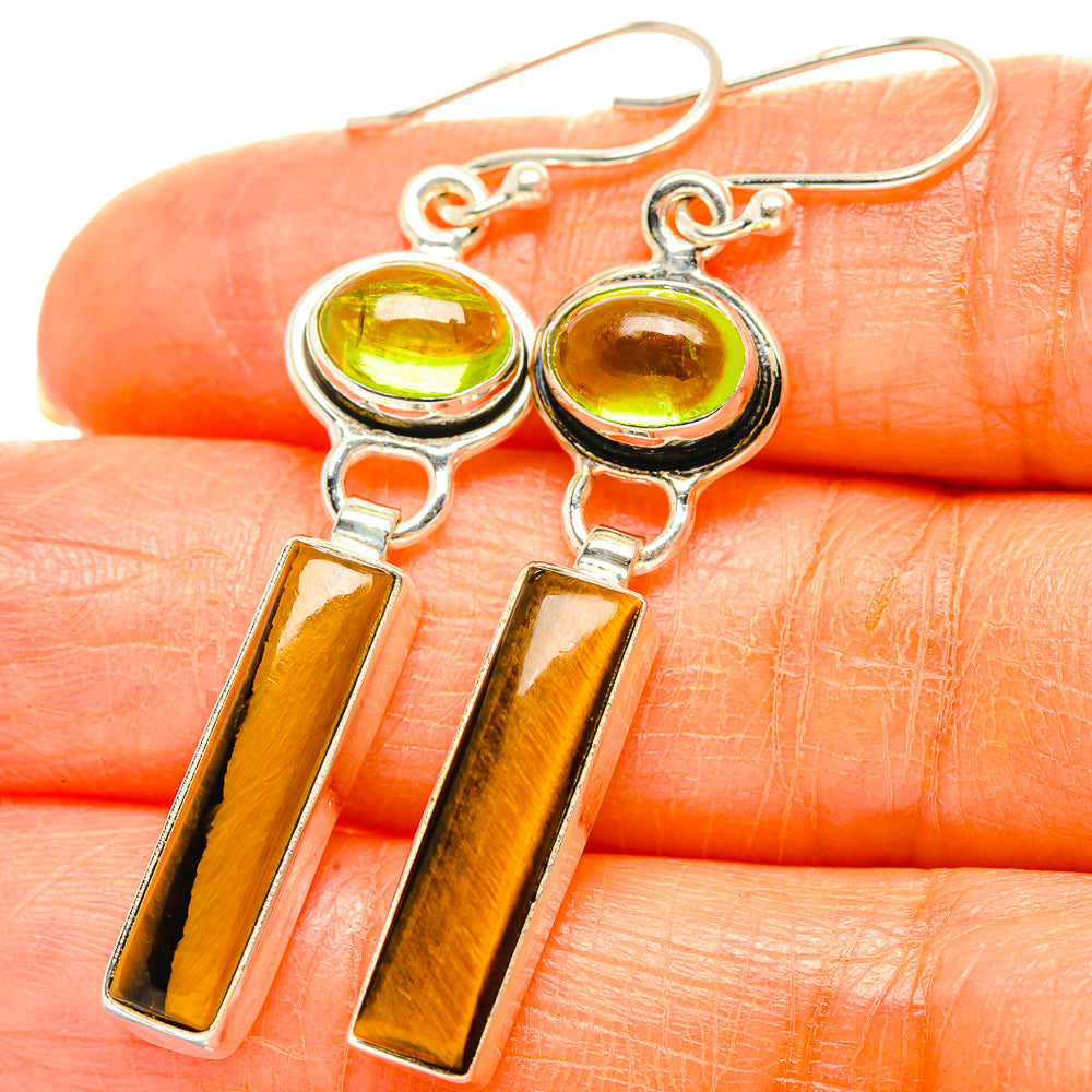 Tiger Eye Earrings handcrafted by Anasilvercos - EARR429559