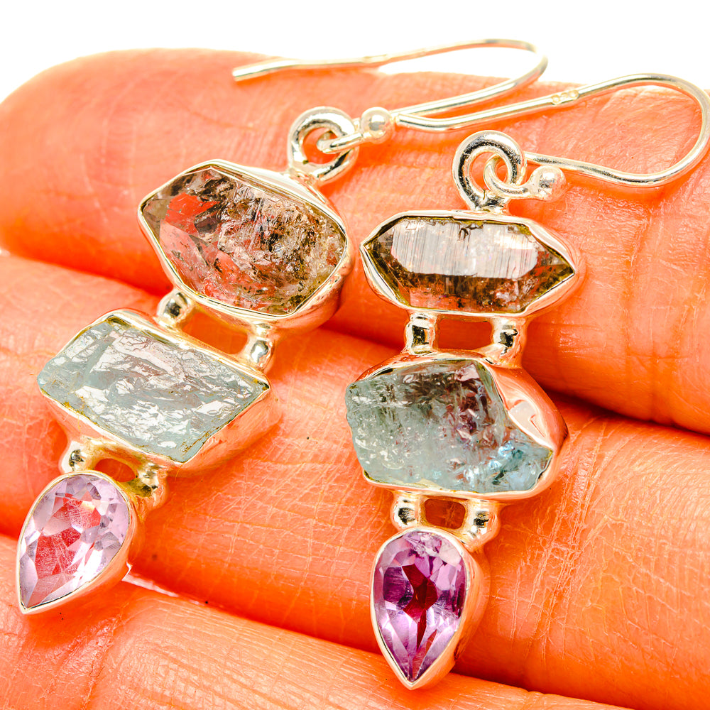 Herkimer Diamond Earrings handcrafted by Anasilvercos - EARR429571