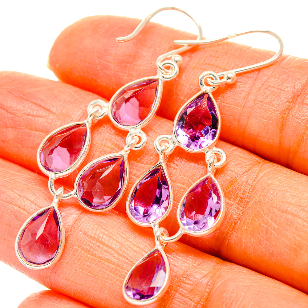 Amethyst Earrings handcrafted by Anasilvercos - EARR429575