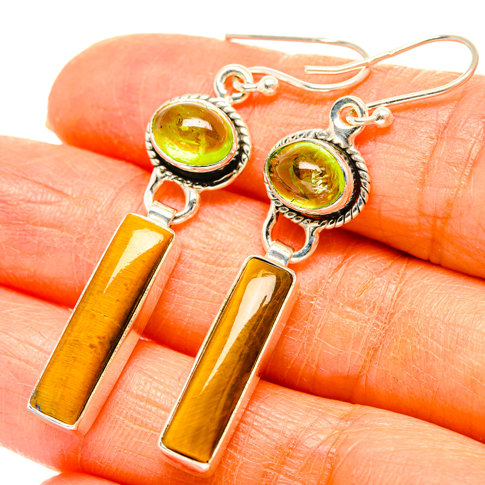 Tiger Eye Earrings handcrafted by Anasilvercos - EARR429578