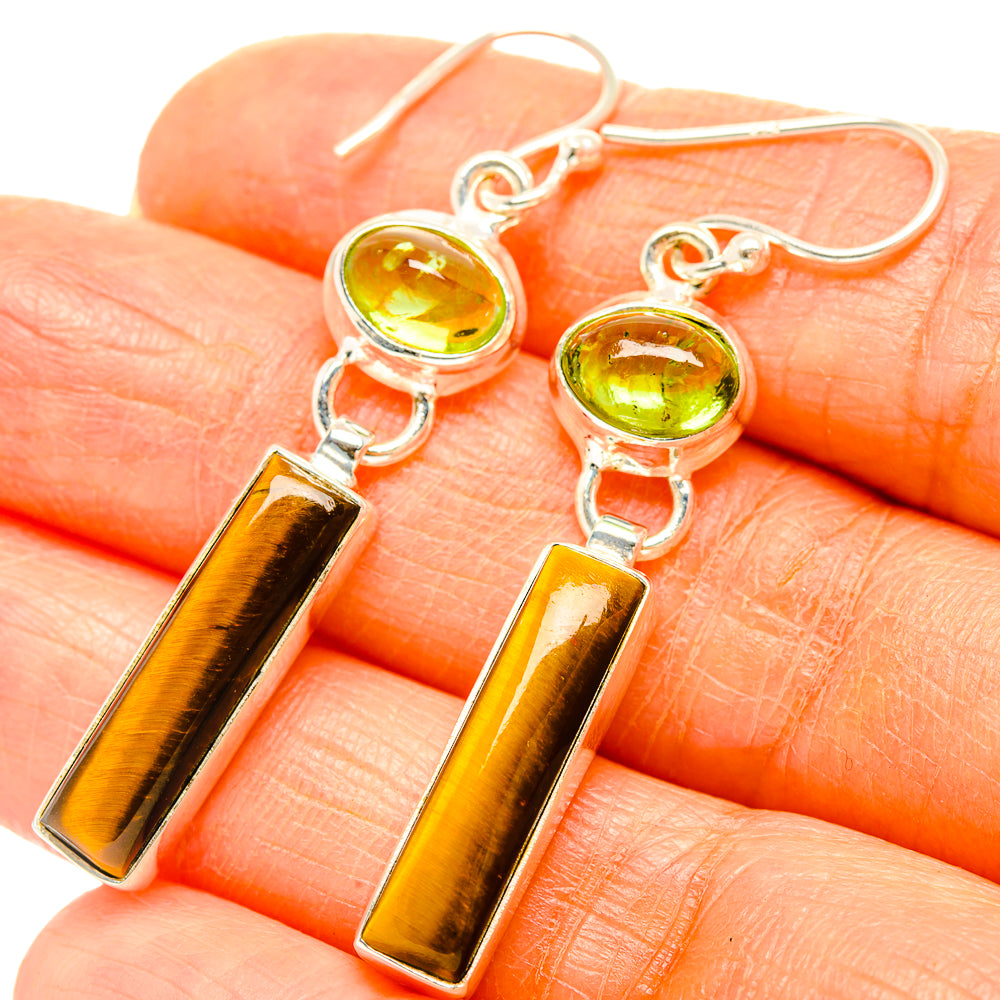 Tiger Eye Earrings handcrafted by Anasilvercos - EARR429580