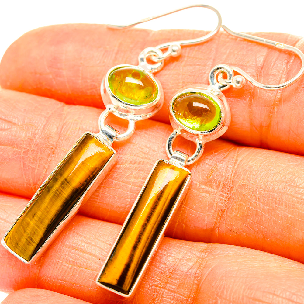 Tiger Eye Earrings handcrafted by Anasilvercos - EARR429582