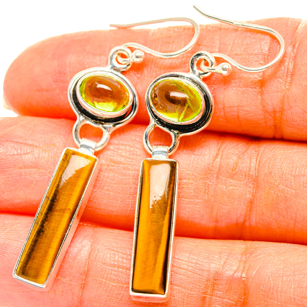 Tiger Eye Earrings handcrafted by Anasilvercos - EARR429586