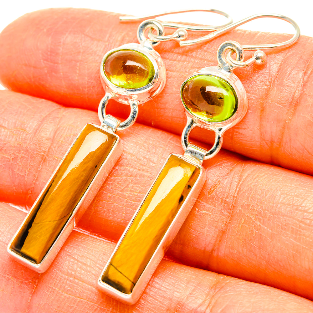 Tiger Eye Earrings handcrafted by Anasilvercos - EARR429589