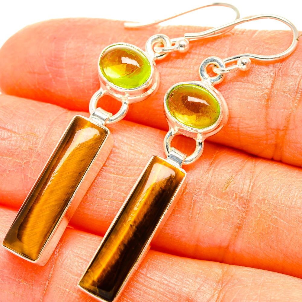 Tiger Eye Earrings handcrafted by Anasilvercos - EARR429591