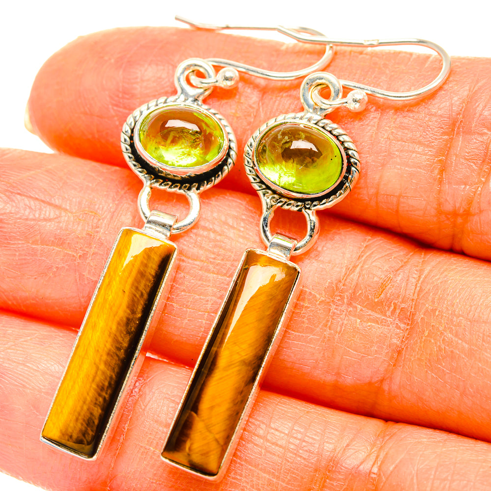 Tiger Eye Earrings handcrafted by Anasilvercos - EARR429596