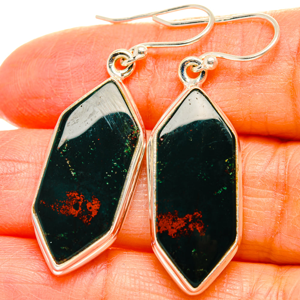 Bloodstone Earrings handcrafted by Anasilvercos - EARR429613