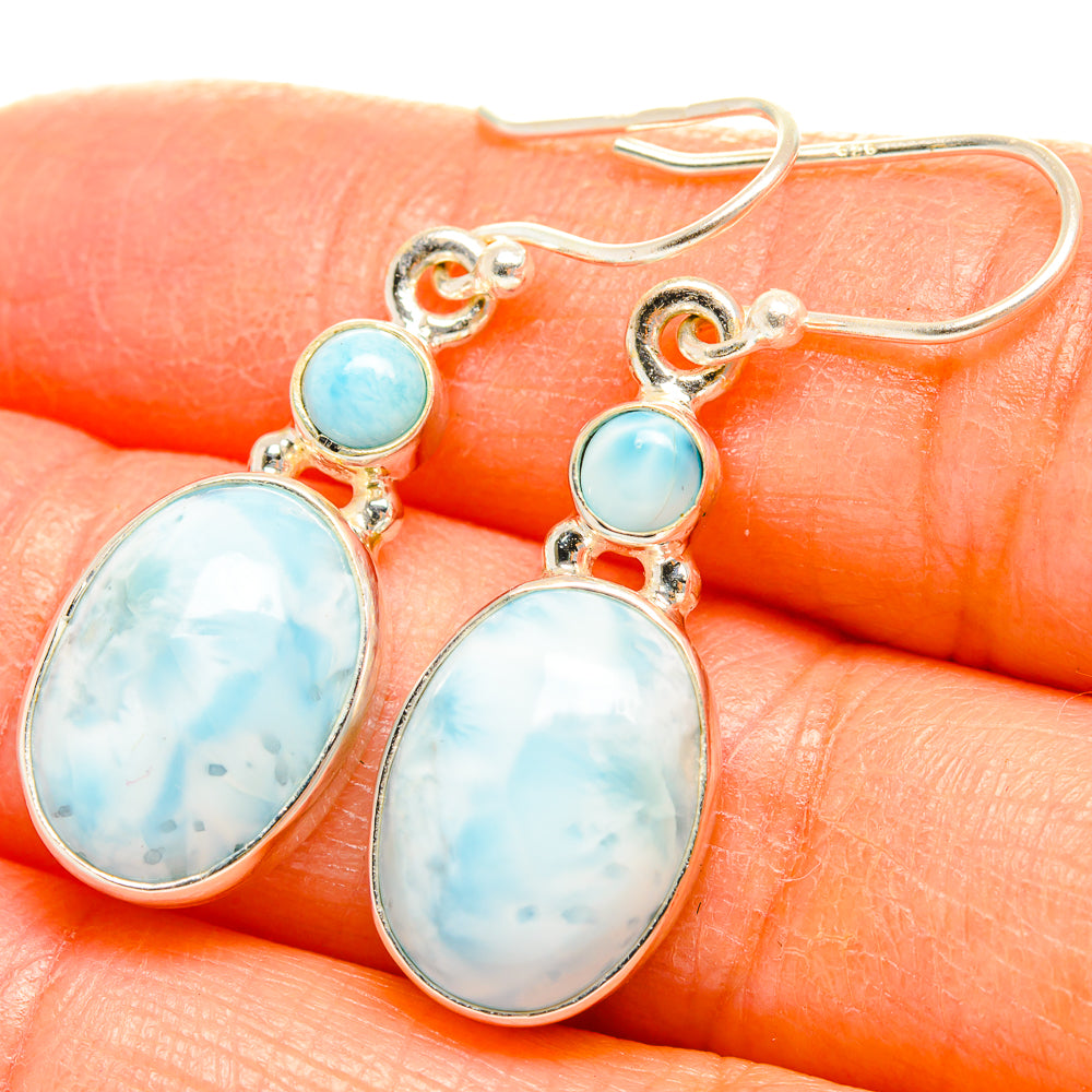 Larimar Earrings handcrafted by Anasilvercos - EARR429711