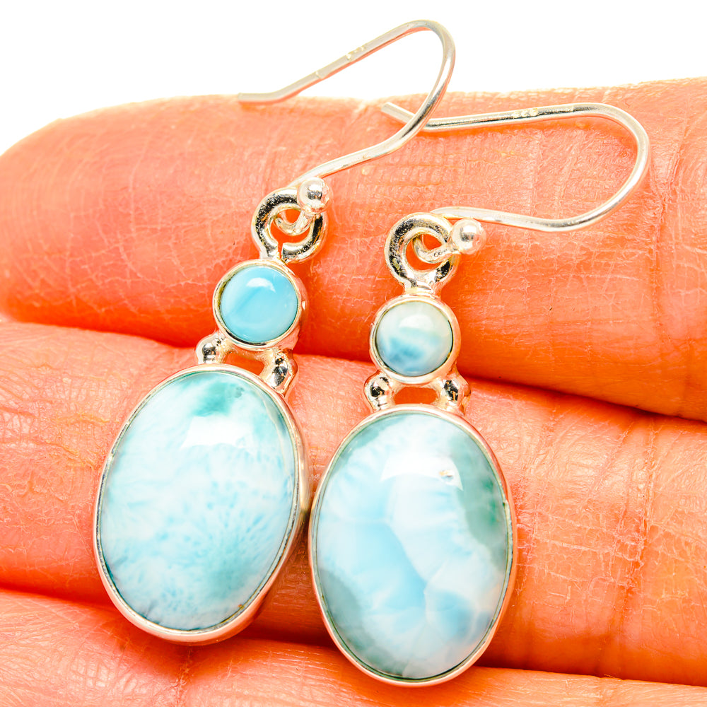 Larimar Earrings handcrafted by Anasilvercos - EARR429745