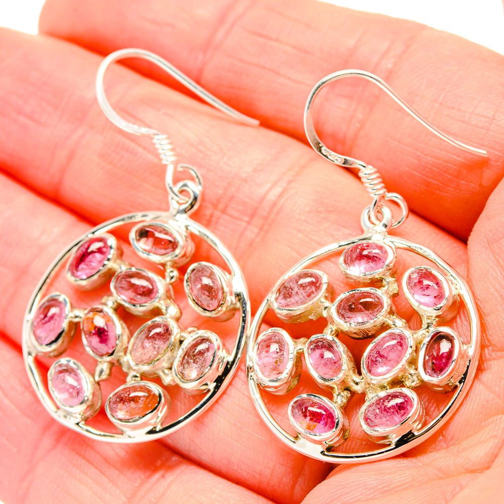 Pink Tourmaline Earrings handcrafted by Anasilvercos - EARR429871