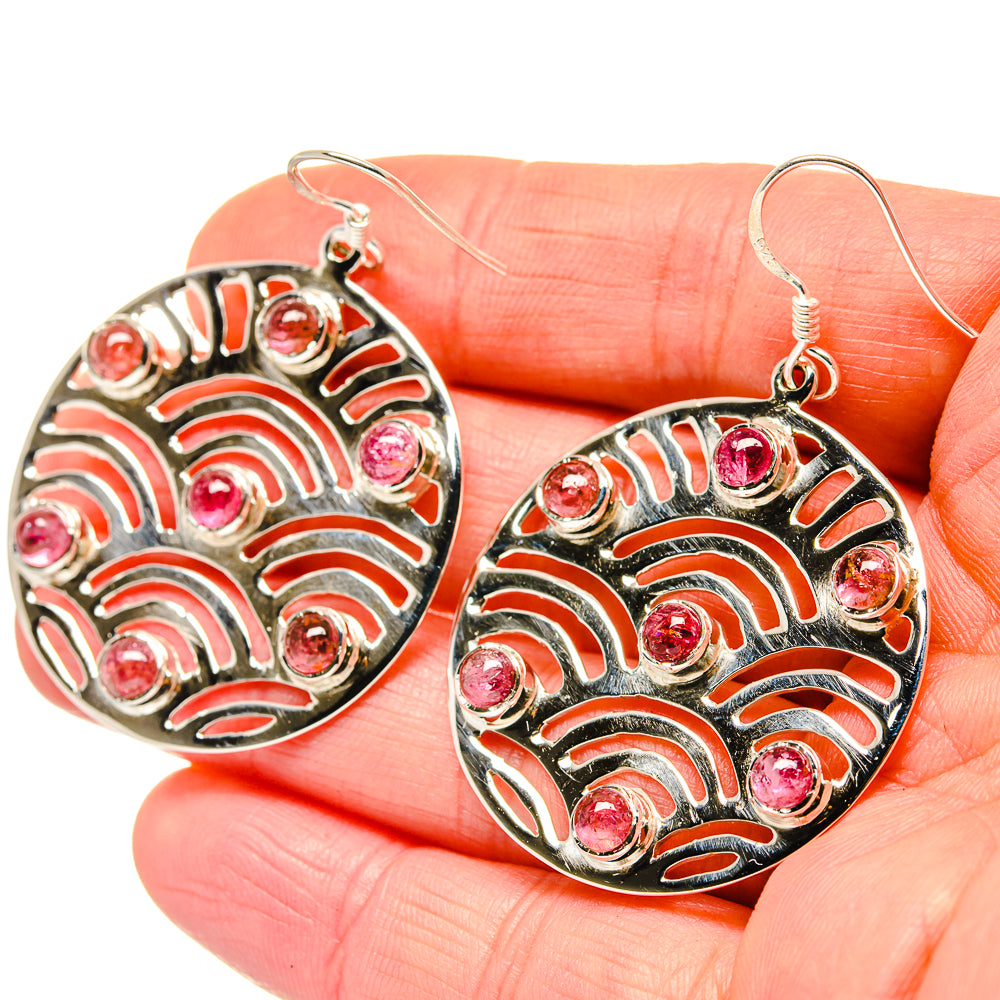 Pink Tourmaline Earrings handcrafted by Anasilvercos - EARR429876