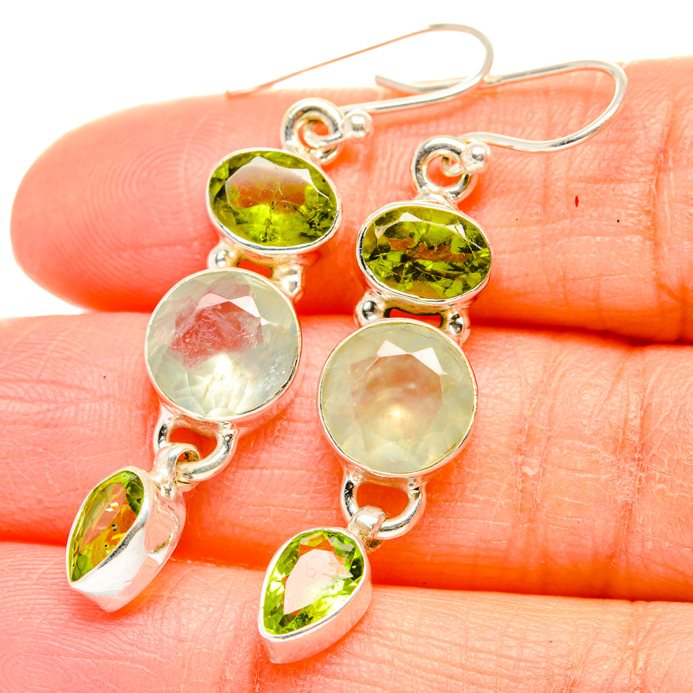 Prehnite Earrings handcrafted by Anasilvercos - EARR429886