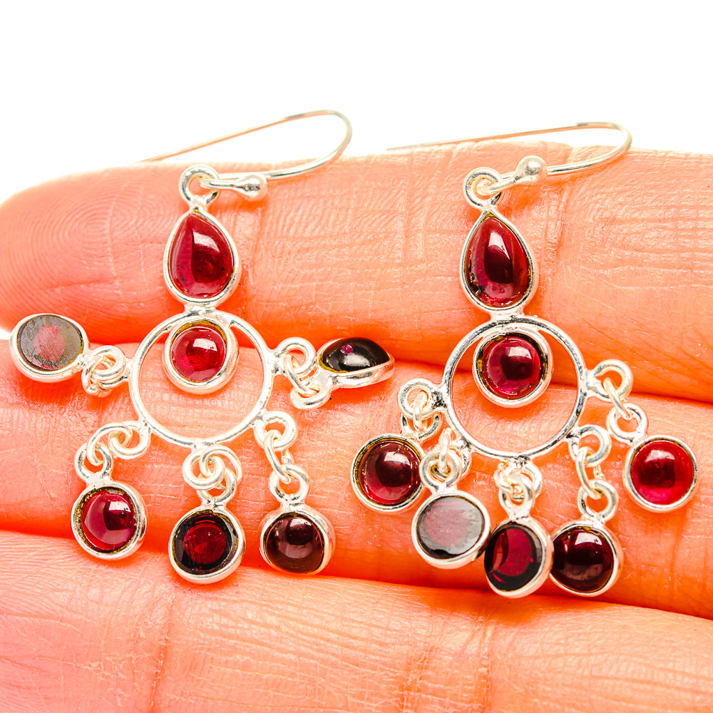 Garnet Earrings handcrafted by Anasilvercos - EARR429892
