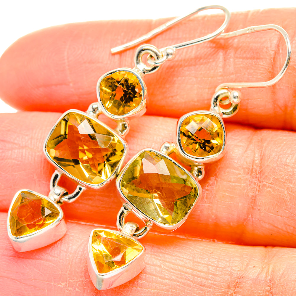 Citrine Earrings handcrafted by Anasilvercos - EARR429897