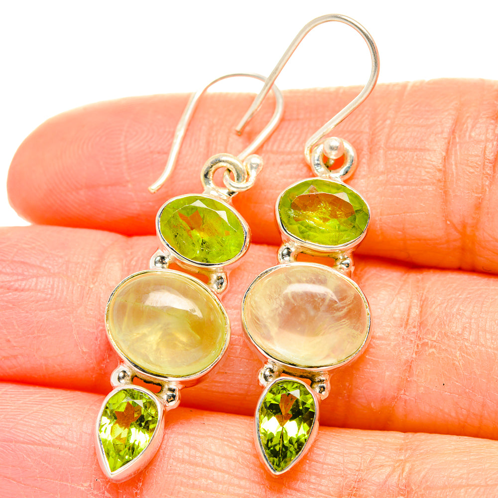 Prehnite Earrings handcrafted by Anasilvercos - EARR429904