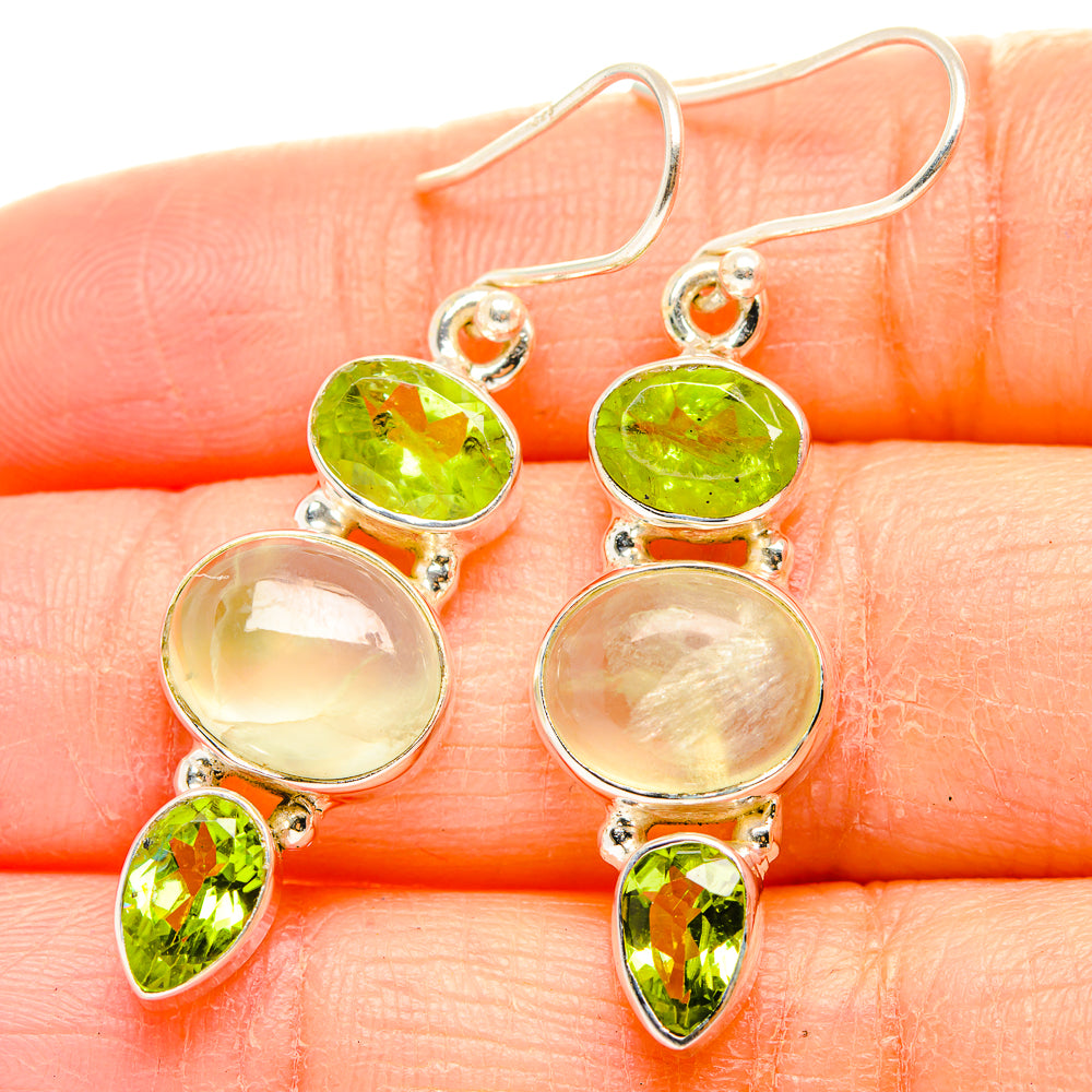 Prehnite Earrings handcrafted by Anasilvercos - EARR429909