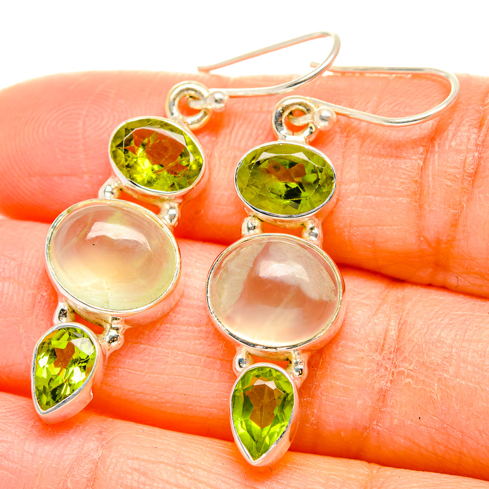 Prehnite Earrings handcrafted by Anasilvercos - EARR429910