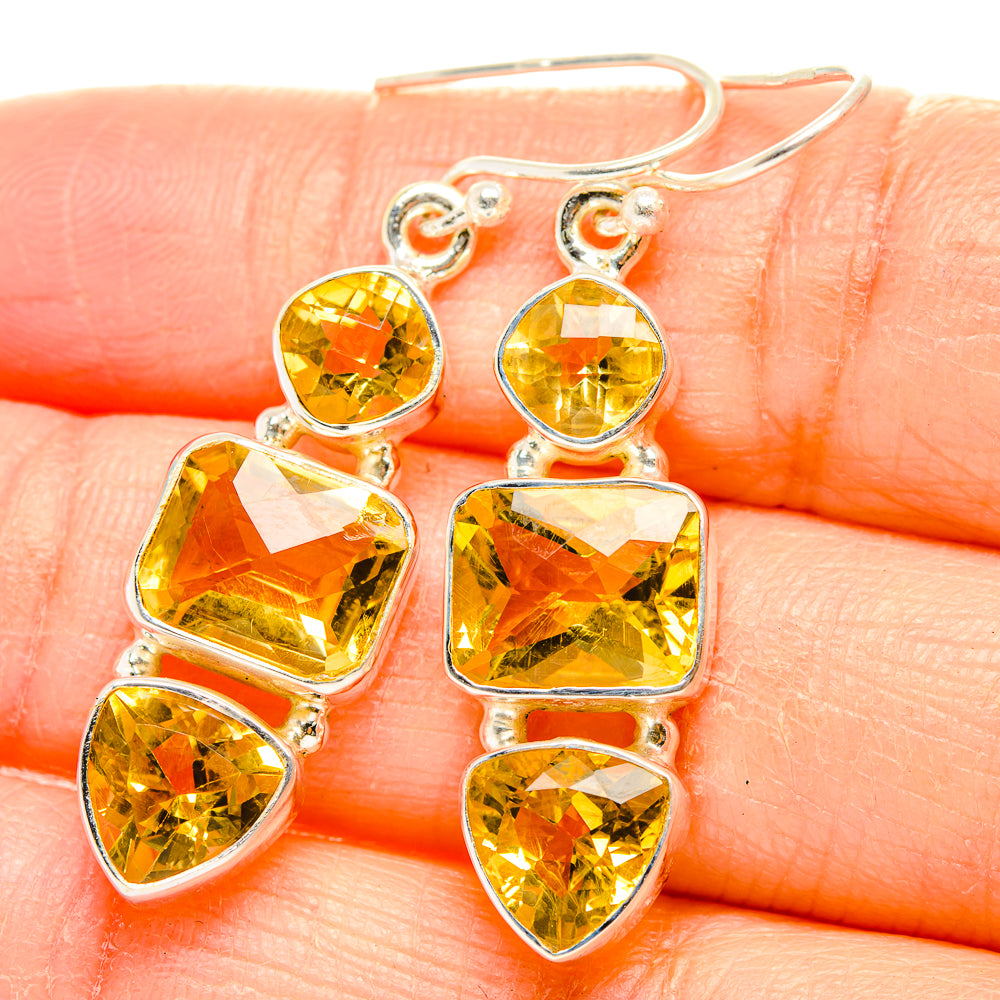 Citrine Earrings handcrafted by Anasilvercos - EARR429914