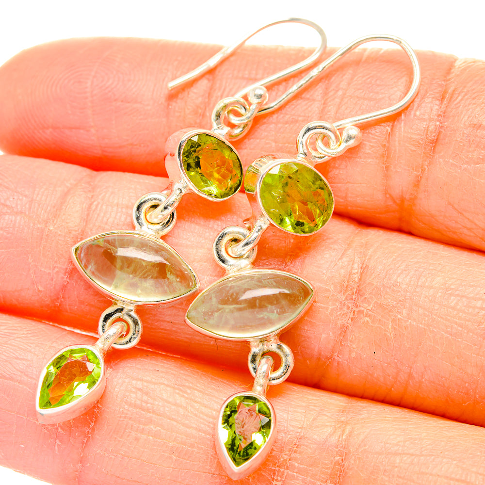 Prehnite Earrings handcrafted by Anasilvercos - EARR429916