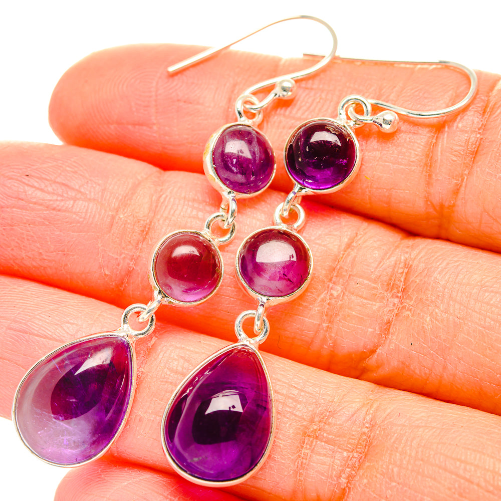 Amethyst Earrings handcrafted by Anasilvercos - EARR429917