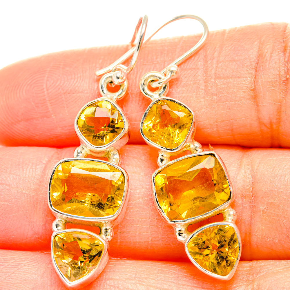 Citrine Earrings handcrafted by Anasilvercos - EARR429931