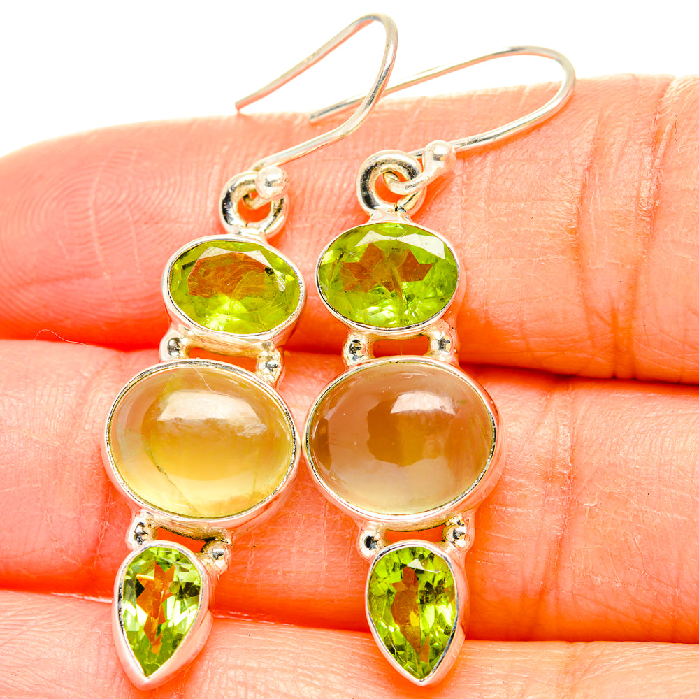 Prehnite Earrings handcrafted by Anasilvercos - EARR429932