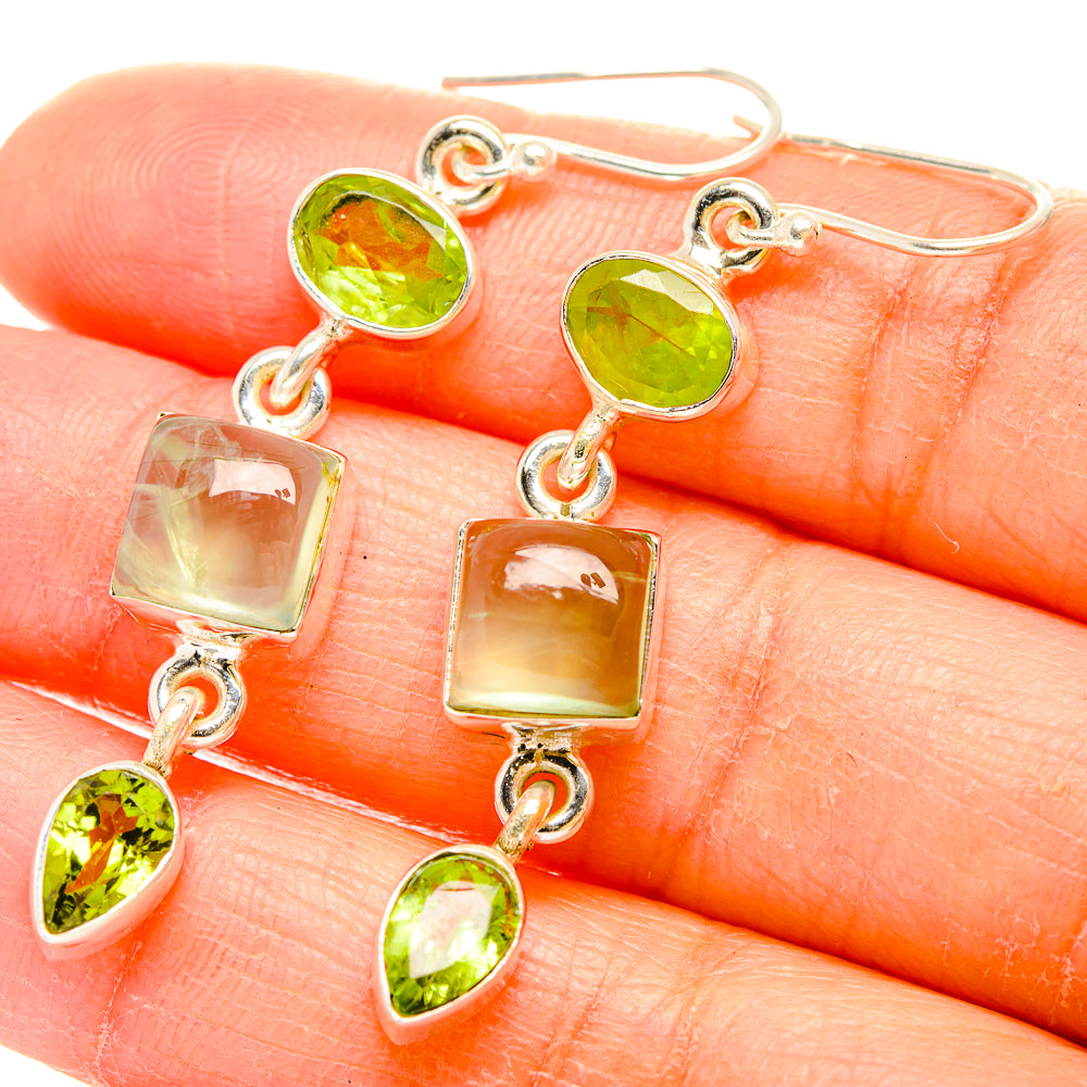 Prehnite Earrings handcrafted by Anasilvercos - EARR429943