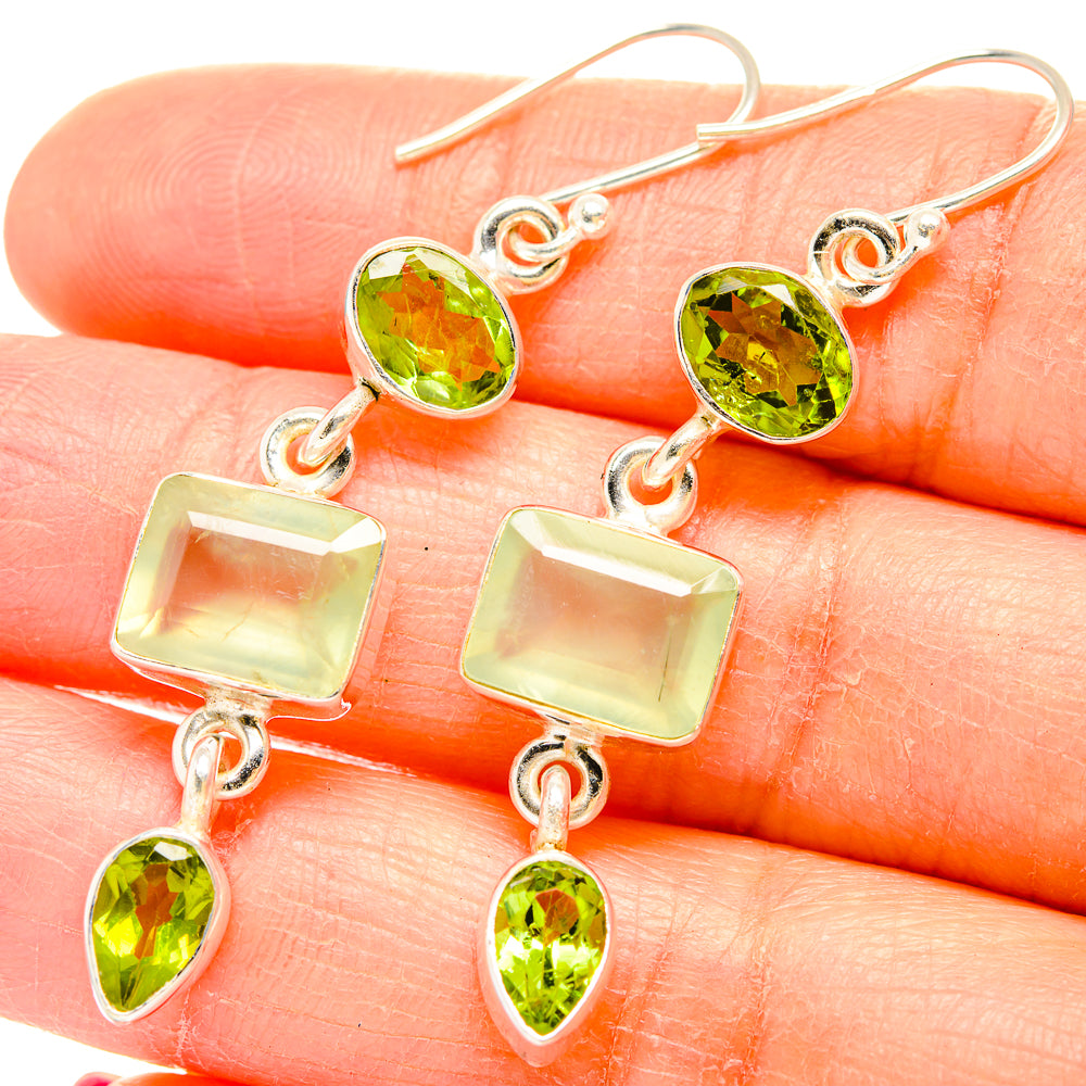 Prehnite Earrings handcrafted by Anasilvercos - EARR429946