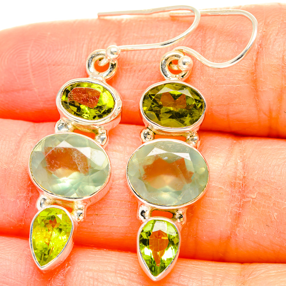 Prehnite Earrings handcrafted by Anasilvercos - EARR429951