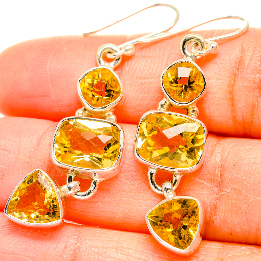 Citrine Earrings handcrafted by Anasilvercos - EARR429953