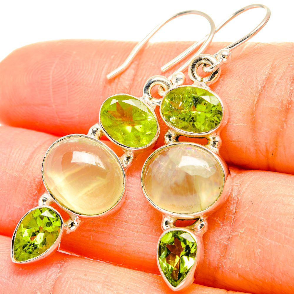 Prehnite Earrings handcrafted by Anasilvercos - EARR429955