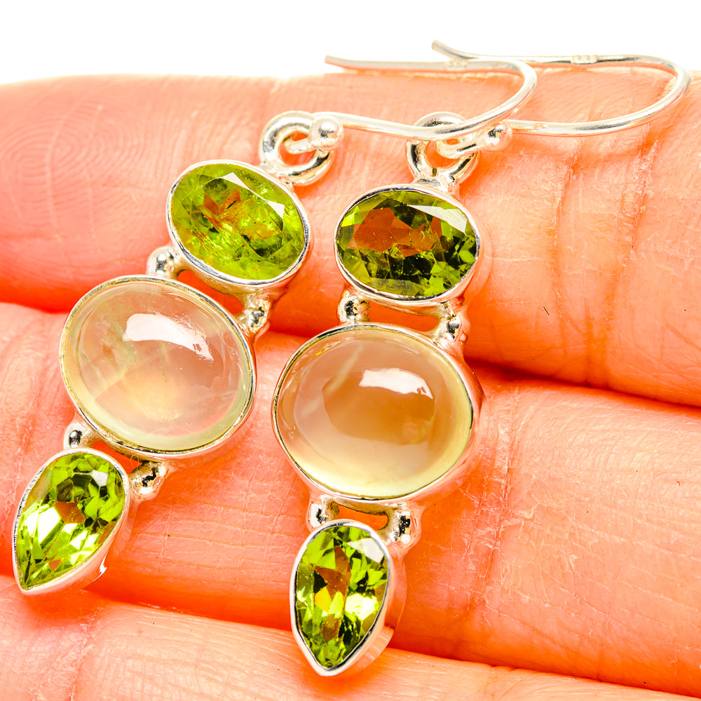Prehnite Earrings handcrafted by Anasilvercos - EARR429958