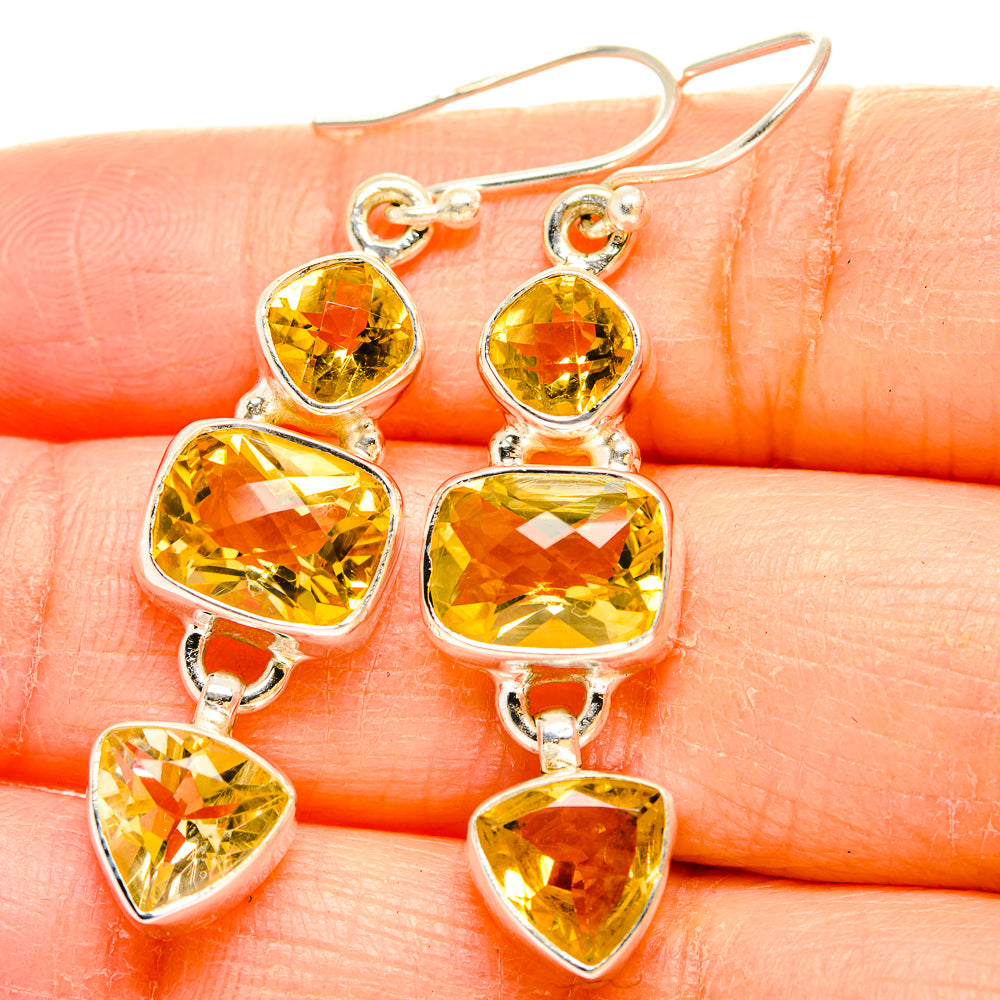 Citrine Earrings handcrafted by Anasilvercos - EARR429964