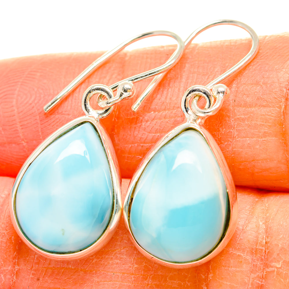 Larimar Earrings handcrafted by Anasilvercos - EARR429967