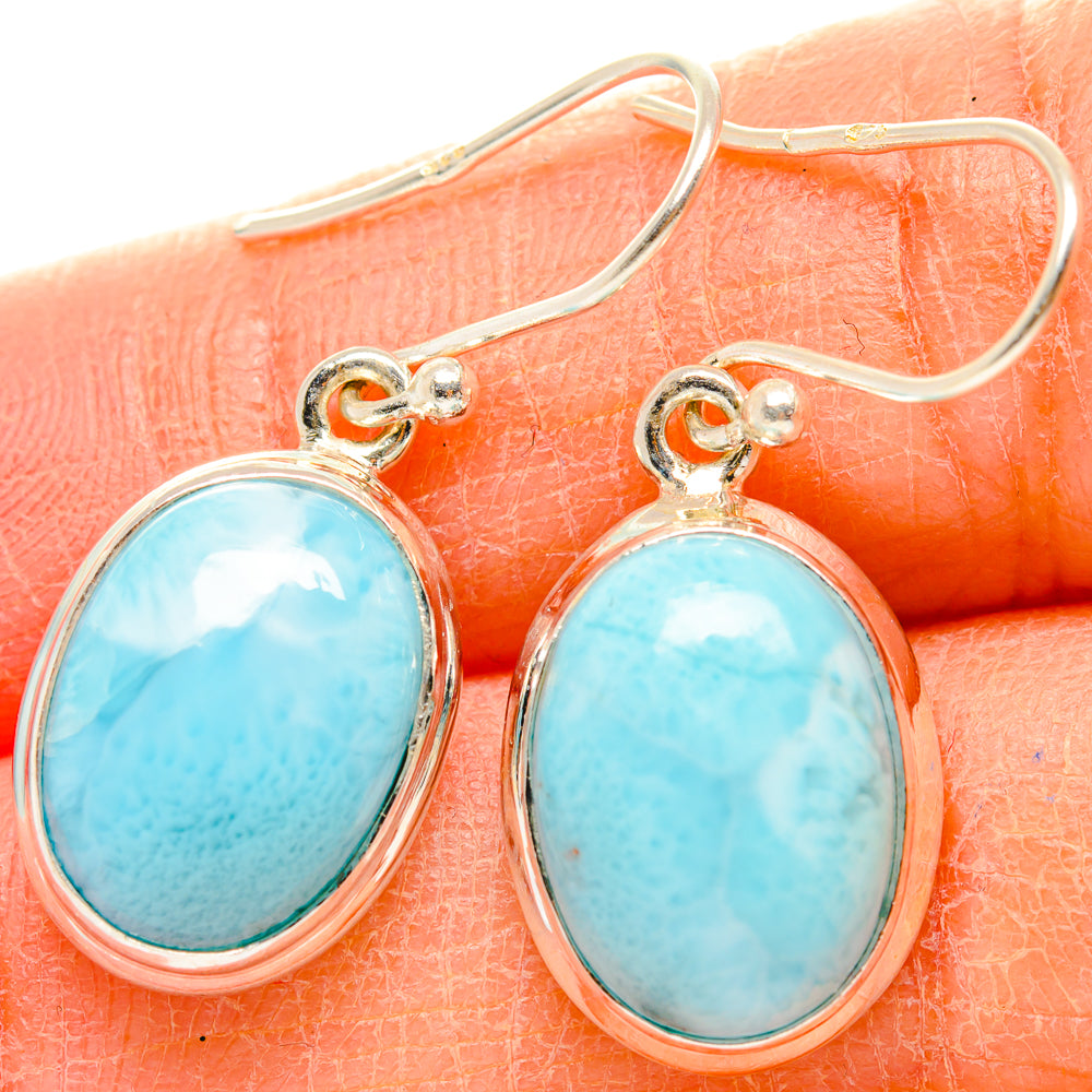 Larimar Earrings handcrafted by Anasilvercos - EARR429982
